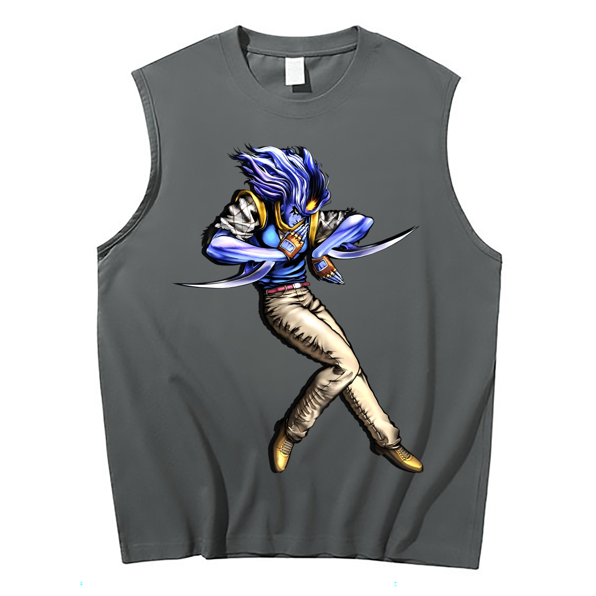 （画像用） ジョジョの奇妙な冒険 JoJo's Bizarre Adventure コットン100％タンクトップ（フロントプリント）
